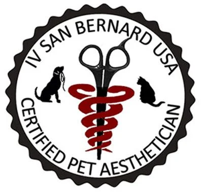 Iv San Bernard USA Certified Pet Aesthetician seal